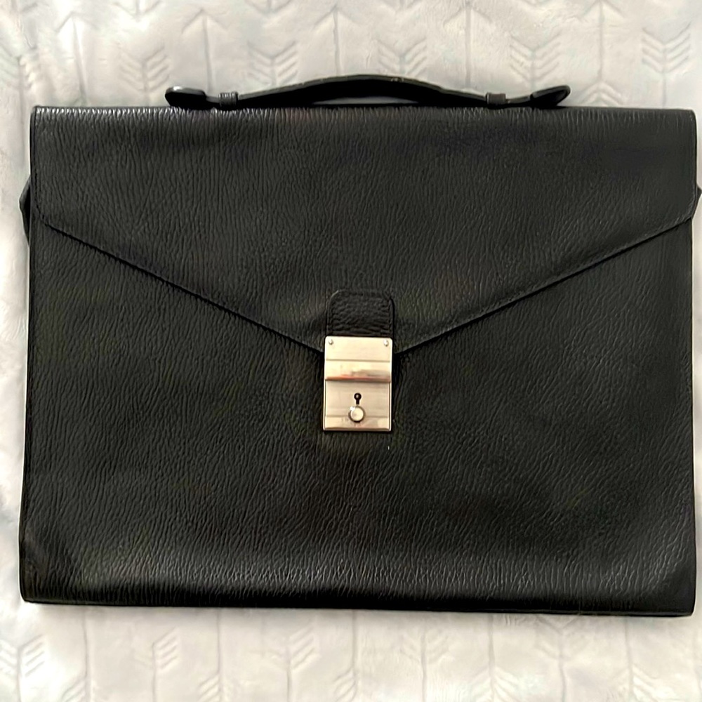 Black Genuine Leather Carrying Case